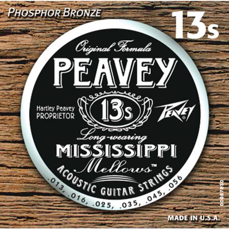 Peavey Phosphor Bronze-Wound Balanced Acoustic Guitar Strings, 13-56w Gauge