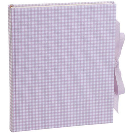 Semikolon Classic Medium Bound 8.25x10" Photo Album, 40 Ivory Pages, Vichy Rose