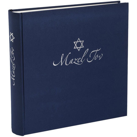 Semikolon Pierre Belvedere Special Occasions "Mazel Tov", Extra Large Bound 12x12" Photo Album, 65 Ivory Pages