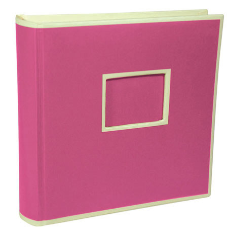 Semikolon Economic 200 Bound 8.6x8.6" Photo Album, 50 Clear Pages, Pink