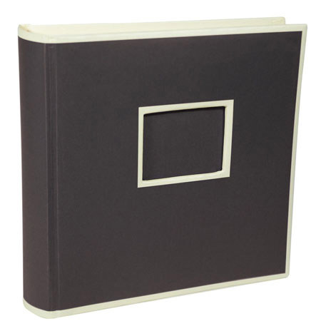 Semikolon Economic 200 Bound 8.6x8.6" Photo Album, 50 Clear Pages, Black