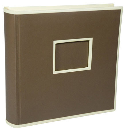 Semikolon Economic 200 Bound 8.6x8.6" Photo Album, 50 Clear Pages, Brown