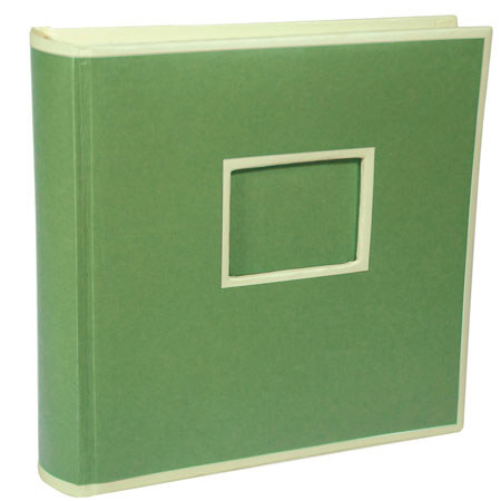 Semikolon Economic 200 Bound 8.6x8.6" Photo Album, 50 Clear Pages, Lime