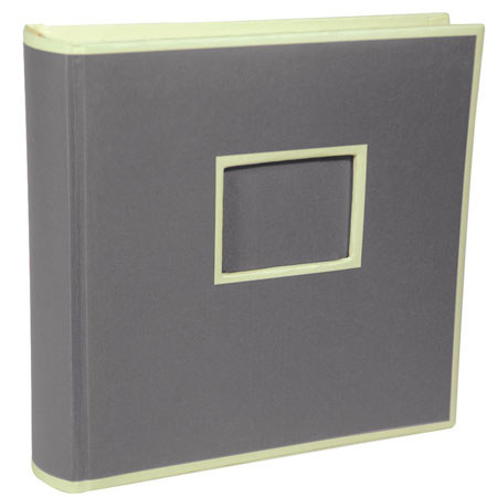 Semikolon Economic 200 Bound 8.6x8.6" Photo Album, 50 Clear Pages, Gray