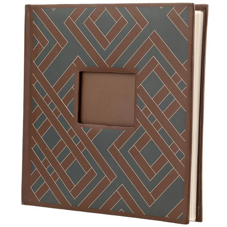 Semikolon Economic 200 Bound 8.6x8.6" Photo Album, 50 Clear Pages, Geometric