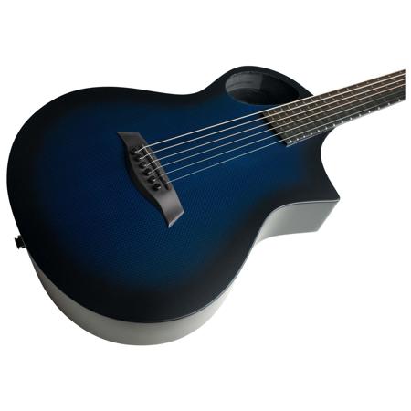 Peavey Cargo Travel Size Acoustic Guitar, Satin Blue Burst