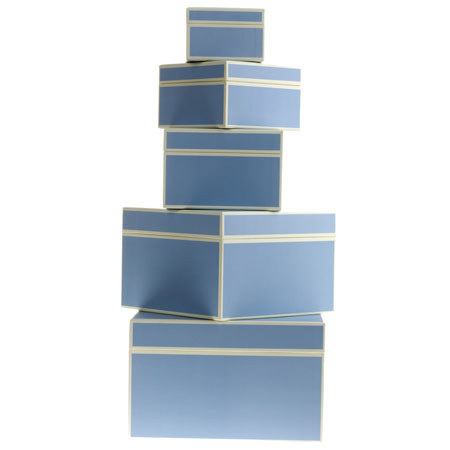 Semikolon (Pierre Belvedere) Set of Five Giftboxes, Nested - Color: Ciel