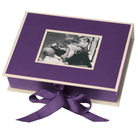 Semikolon Small Photo Gift Box for 5x7" Photos, Plum