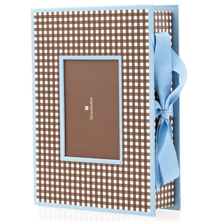 Semikolon Small Photo Gift Box for 5x7" Photos, Vichy Brown / CI