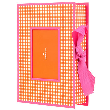 Semikolon Small Photo Gift Box for 5x7" Photos, Vichy Orange / PI
