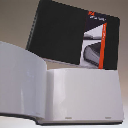 Semikolon Zequenz Bound 5x7.5" Photo Album, Holds 100 4x6" Photos 1-Up, Black