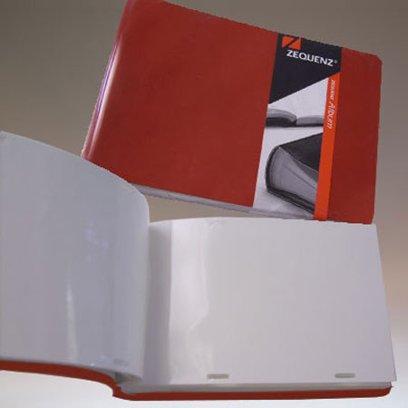 Semikolon Zequenz Bound 5x7.5" Photo Album, Holds 100 4x6" Photos 1-Up, Red