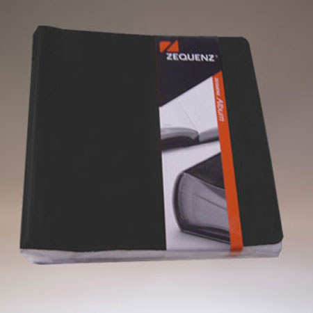 Semikolon Zequenz Bound 6.75x7" Photo Album, Holds 100 4x6" Photos 1-Up, Black