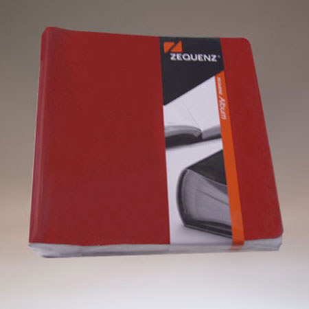 Semikolon Zequenz Bound 6.75x7" Photo Album, Holds 100 4x6" Photos 1-Up, Red