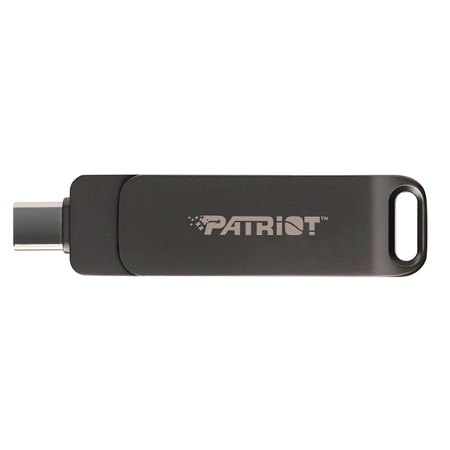 Patriot Rage R550 USB 3.2 Gen 1 Type-A and Type-C Flash Drive, Matte Black