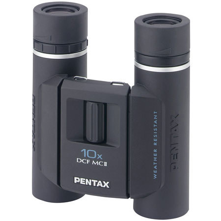 Pentax 10x25 DCF MC II, High Resolution Weather Resistant Roof Prism Binocular with 5.0 Degree Angle of View.