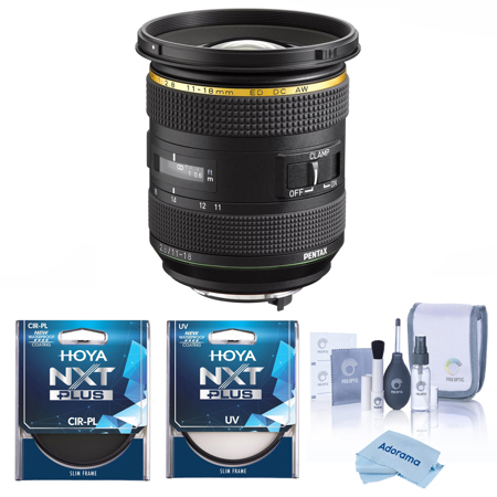 Pentax HD Pentax-DA 11-18mm f/2.8 ED DC AW Lens, Bundle w/82mm UV & CPL Filters