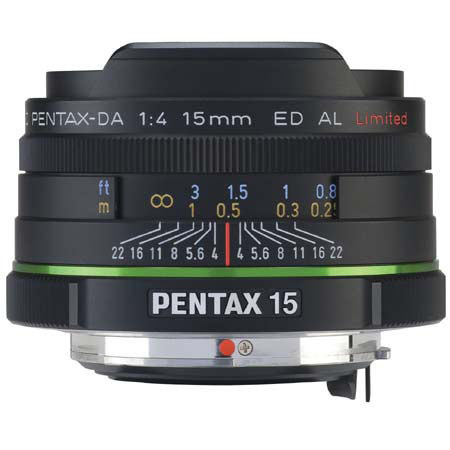 Pentax SMCP-DA 15mm F/4 ED AL Lens for DSLR, USA