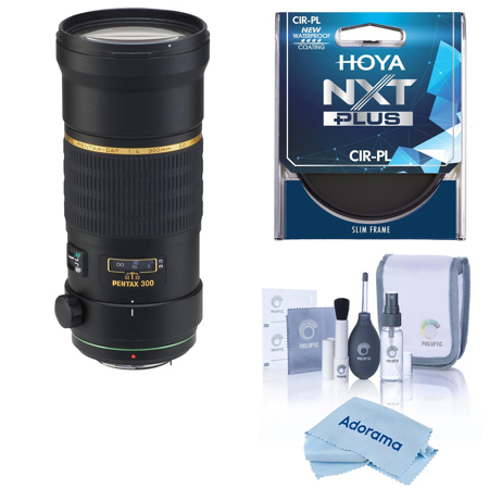 Pentax SMCP-DA 300mm f/4 ED IF SDM Lens, Bundle with Hoya 77mm HMC Multi-Coated CPL Filter