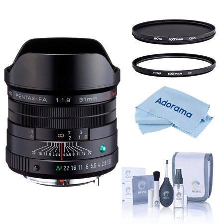 Pentax HD Pentax-FA 31mm f/1.8 Limited Lens, Black, Bundle with Hoya 58mm UV and CPL Filters