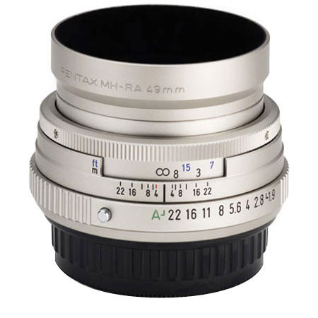 Pentax SMCP-FA 43mm f/1.9 Standard Auto Focus Limited Edition Lens with Case & Hood - Silver