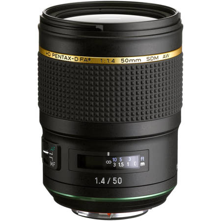 Pentax HD Pentax-D FA 50mm f/1.4 SDM AW Lens, Black 21260 Pentax HD Pentax-D FA 50mm f/1.4 SDM AW Lens, Black 21260