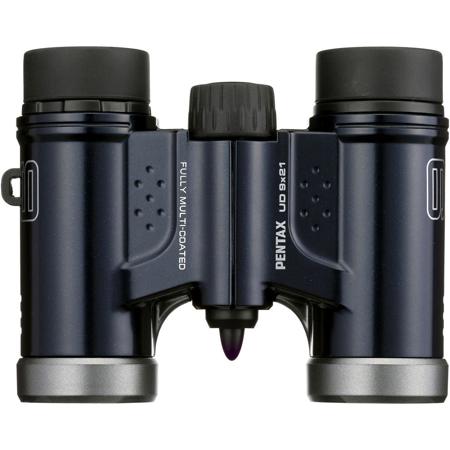 Pentax 9x21 UD Weather Resistant Roof Prism Binocular, 6 Deg Angle of View, Navy