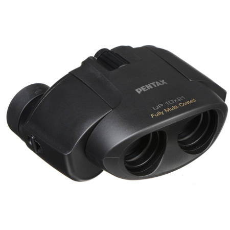 Pentax 10x21 UP Series Porro Prism Binocular, 5.0 Degree Angle of View, Black