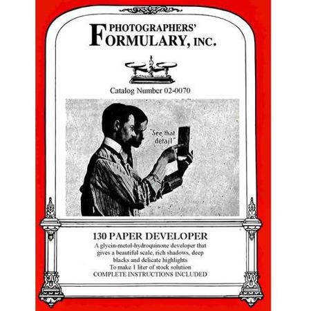 Photographers' Formulary 130 Paper Developer, Makes 8Lt Stock Solution