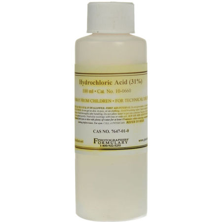 Photographers' Formulary 100ml Hydrochloric Acid (31%), Hazmat