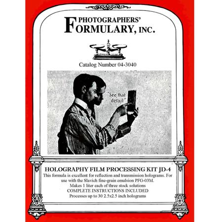 Photographers' Formulary JD-4 Holographic Film Processing Kit,Makes 10L Solution