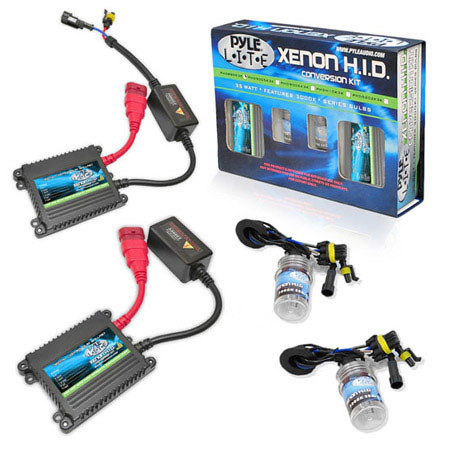 Pyle PSB9007K10K 10000K Slim Ballast Dual Beam HID Xenon Driving Lights, Pair