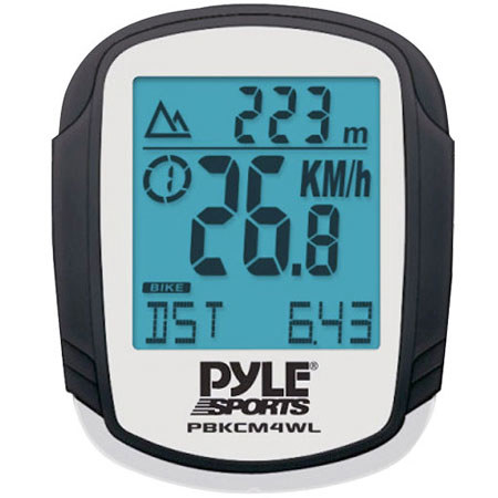 Pyle PBKCM4WL Wireless Cycle Computer, Black