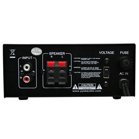 PyleHome Mini 2x40 Watt Stereo Power Amplifier with USB/SD Card Readers