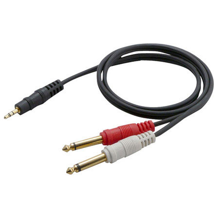 Pyle PCBL43FT3 3ft 12 Gauge 3.5mm Male Stereo to Dual 1/4" Male Mono Y-Cable