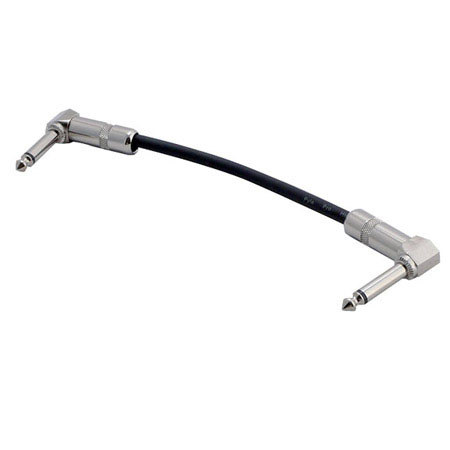 Pyle PCBLG6 6" 12 Gauge Right Angle Metal 1/4 to 1/4 Guitar Patch Cable