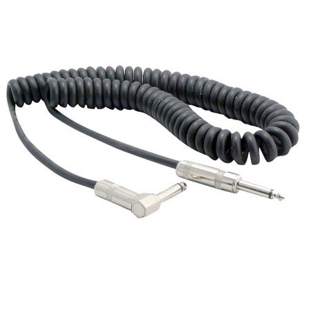 Pyle PCBLGF12 Coiled 12ft 1/4" Male to 1/4" Right Angle Male Cable