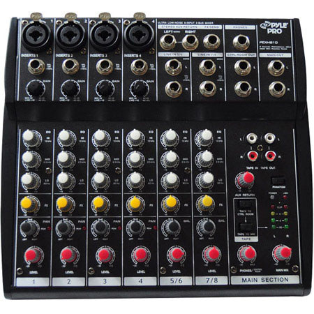 Pyle PEXM810 8 Channel Professional Audio Mixer
