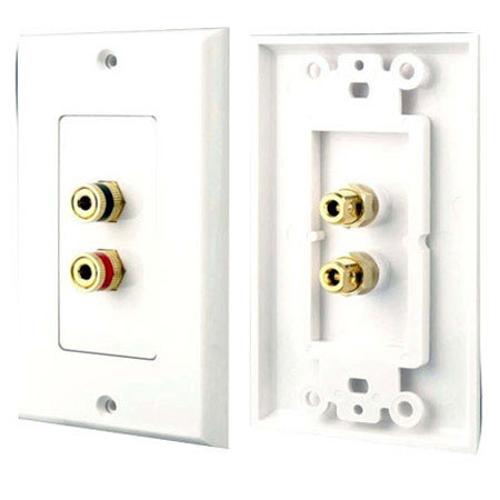 Pyle PHWP1 Dual Post Binding/Banana Plug Wall Plate