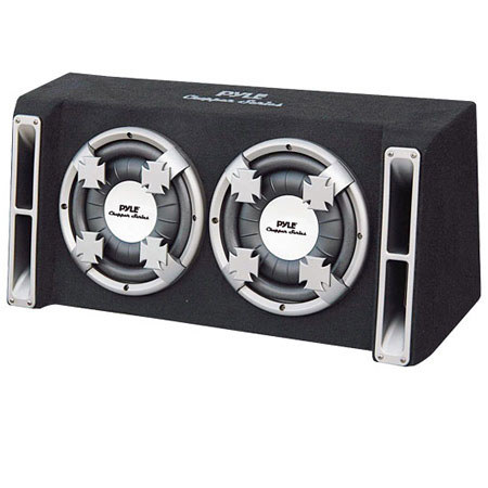 Pyle PL212DS Dual 12" Slim Designed Subwoofer Bass Box Enclosure System