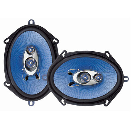 Pyle PL573BL 5" x 7" and 6" x 8" 300 Watts Three-Way Speakers, Pair