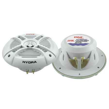 Pyle PLMRX67 250 Watts 6.5" 2 Way Marine Speaker, Pair