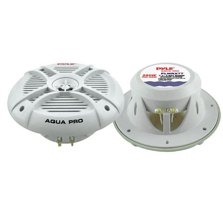 Pyle PLMRX77 280 Watts 7.7" 2 Way Marine Speaker, Pair