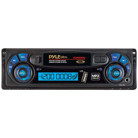 Pyle PLRCS20U AM/FM Radio Digital Display Auto Reverse Car Cassette Player
