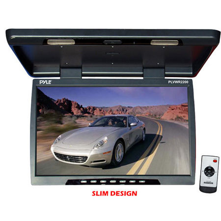 Pyle PLVWR2200 22" Flip Down Roof Mount TFT LCD Monitor & IR Transmitter