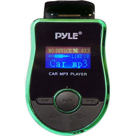 Pyle PMP3G2 Mobile SD/USB/MP3 Compatible Player, Green, w/FM Transmitter