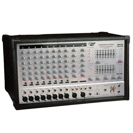 Pyle PMX1006 10 Channel 800 Watts Powered Stereo Mixer