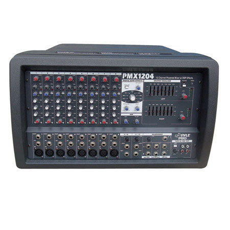 Pyle PMX1204 12 Channel 600 Watts Powered PA Mixer/Amplifier