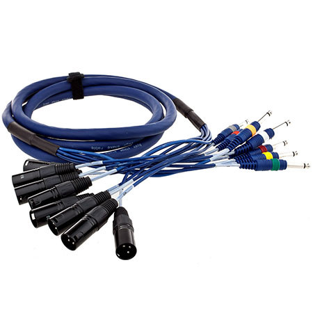 Pyle PPSN813 10 ft 8 Channel XLR Male to 1/4" Male Unbalanced Snake Cable