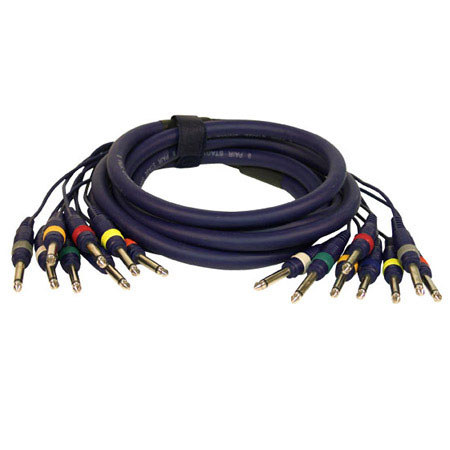 Pyle PPSN814 10 ft 8 Channel 1/4" Male to 1/4" Male Unbalanced Snake Cable